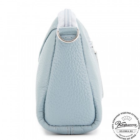 Кожаный клатч "Марта" (голубой)